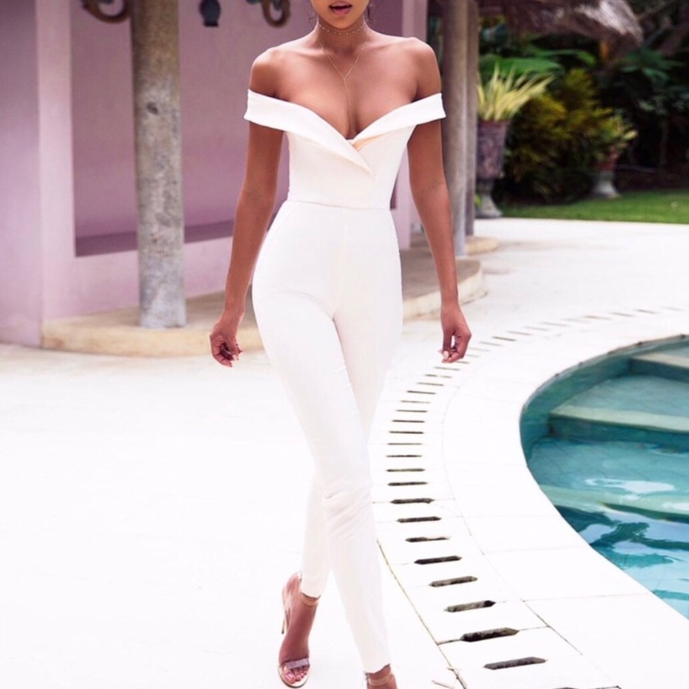 House of CB Bella Off Shoulder Jumpsuit